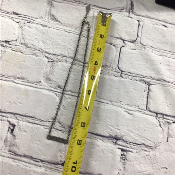 Julio signed silver tone scriptural religious necklace Matthew 6:34. - Picture 4 of 6